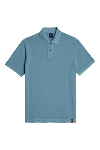 Polo regular em algodão biológico Essential - Azul-cobalto