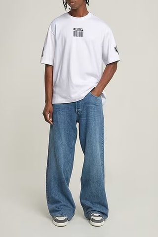 Calças de ganga loose Long Pocket - Azul