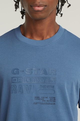 T-shirt em algodão biológico Originals - Azul-cobalto