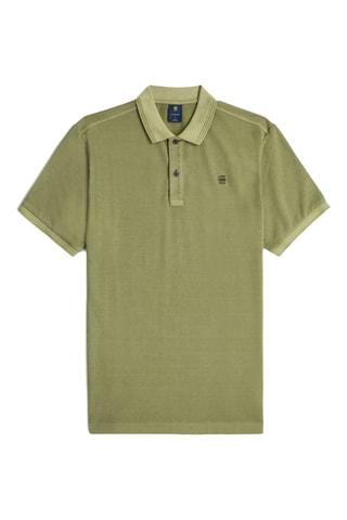 Polo slim em algodão biológico Dunda - Verde-azeitona