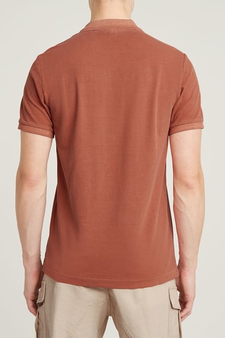 Polo slim em algodão biológico Dunda - Vermelho