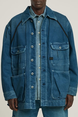 Casaco oversize em ganga Chore - Azul