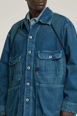 Casaco oversize em ganga Chore - Azul