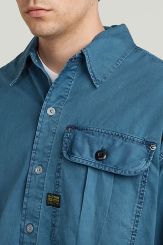 Camisa oversize Boxy Pleated 1 - Índigo