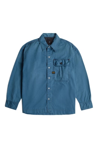 Camisa oversize Boxy Pleated 1 - Índigo