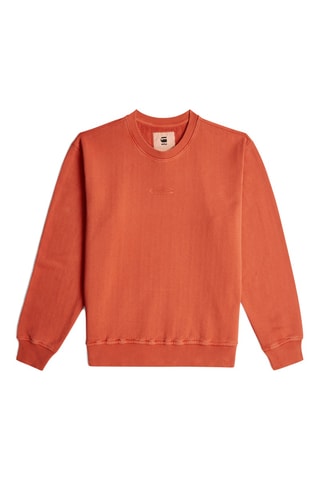 Camisola em algodão biológico Washed - Laranja