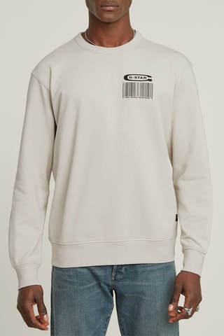 Camisola em algodão biológico Composição Back Graphic - Cru