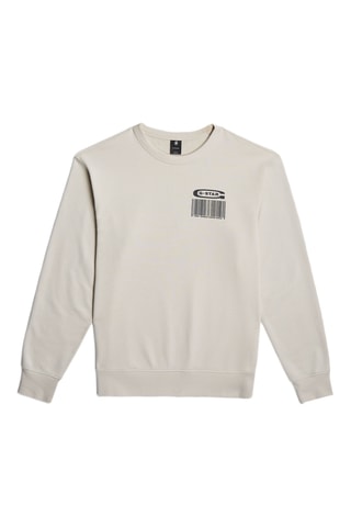 Camisola em algodão biológico Composição Back Graphic - Cru