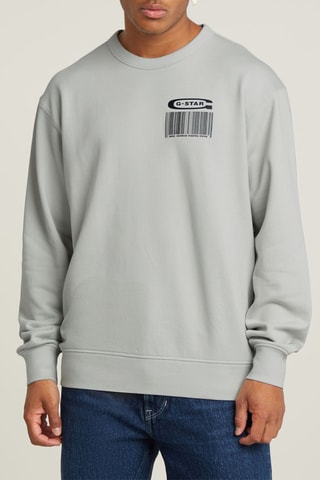 Camisola em algodão biológico Composição Back Graphic - Cinzento