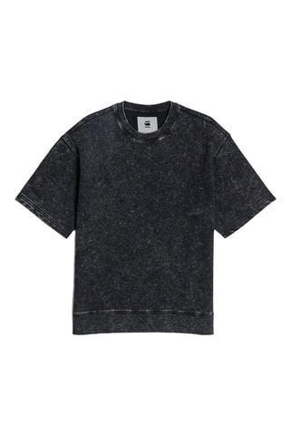 Sweat em algodão biológico Acid Wash - Preto