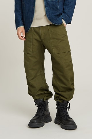 Calças tapered Fatigue - Verde-azeitona