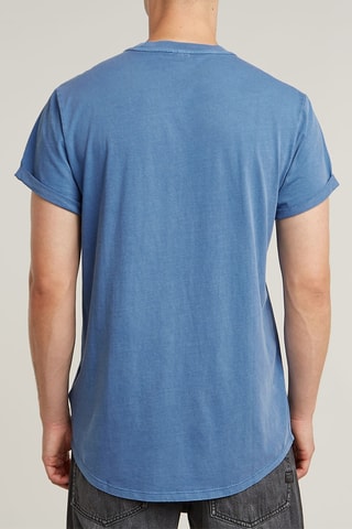 T-shirt relaxed em algodão biológico Lash - Azul-cobalto mesclado