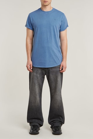 T-shirt relaxed em algodão biológico Lash - Azul-cobalto mesclado