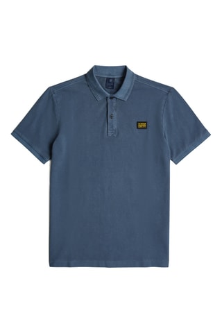 Polo slim em algodão biológico Dunda - Azul-marinho