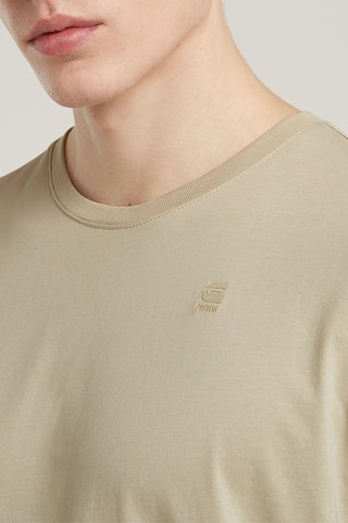 T-shirt regular em algodão biológico Base - Bege