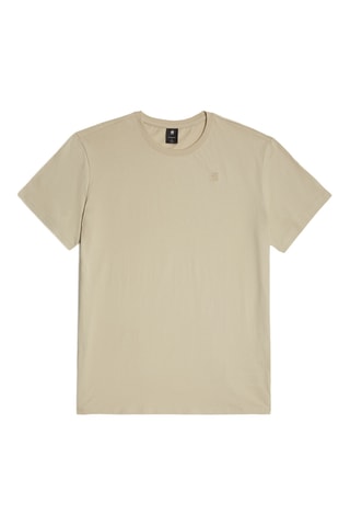 T-shirt regular em algodão biológico Base - Bege