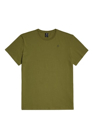 T-shirt regular em algodão biológico Base - Caqui