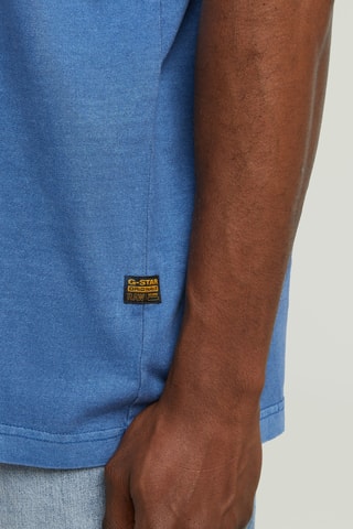 T-shirt Loose em algodão orgânico Overdyed Center - Índigo