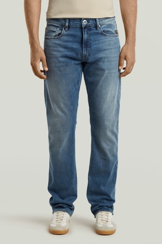 Calças de ganga straight de cintura alta Mosa Azul-cobalto