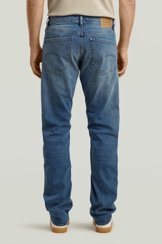 Calças de ganga straight de cintura alta Mosa Azul-cobalto