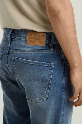 Calças de ganga straight de cintura alta Mosa Azul-cobalto