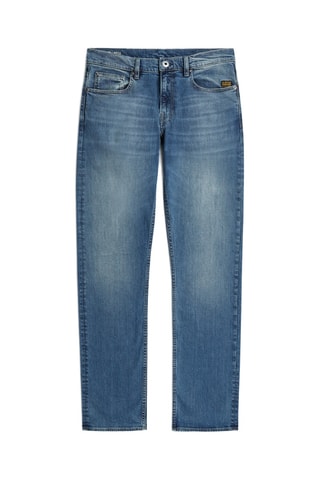 Calças de ganga straight de cintura alta Mosa Azul-cobalto