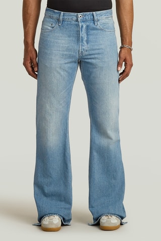 Calças de ganga bootcut de cintura alta Triple A - Azul-celeste