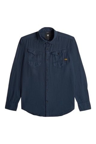 Camisa slim Arc 3d - Azul-marinho