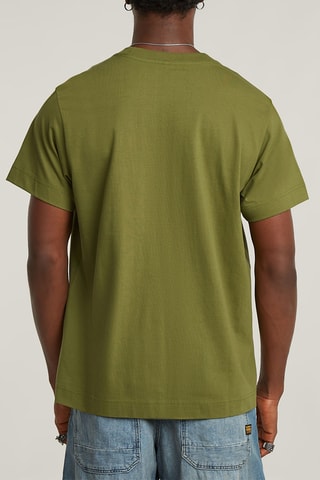 T-shirt loose em algodão biológico Essential - Verde-azeitona