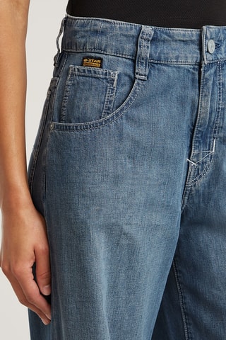 Calças de ganga de cintura alta Skater - Azul