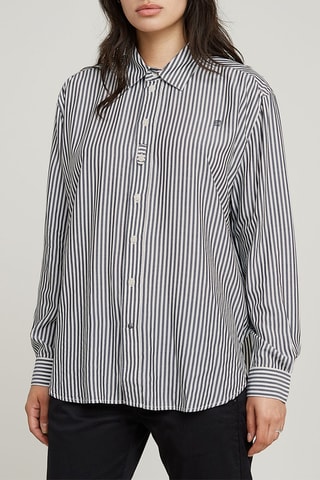 Camisa loose Boyfriend - Azul-real