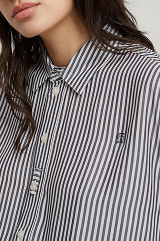 Camisa loose Boyfriend - Azul-real