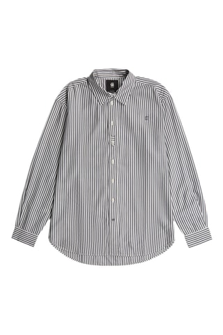 Camisa loose Boyfriend - Azul-real