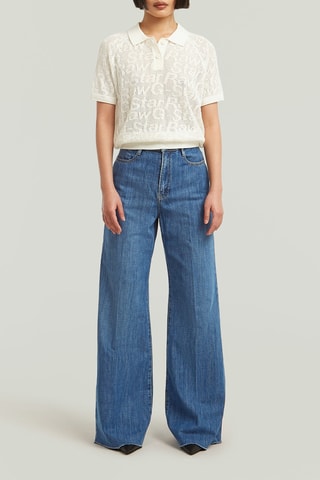 Polo regular Pointelle - Branco