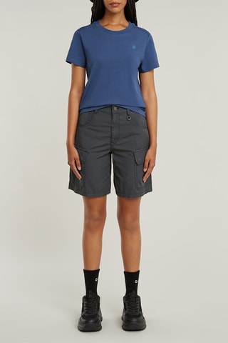 T-shirt regular em algodão biológico Nifous - Azul