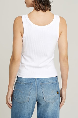 Camisola de alças em algodão biológico - Branco