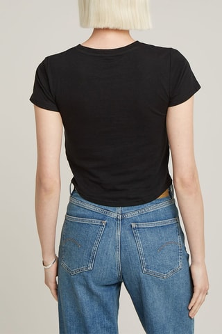 Top em algodão biológico Corset - Preto