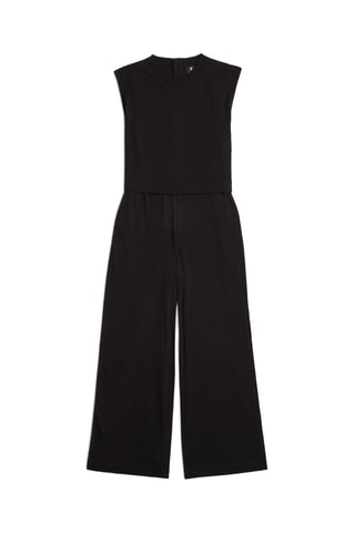 Top e calças wide legs em algodão biológico Double Layer - Preto