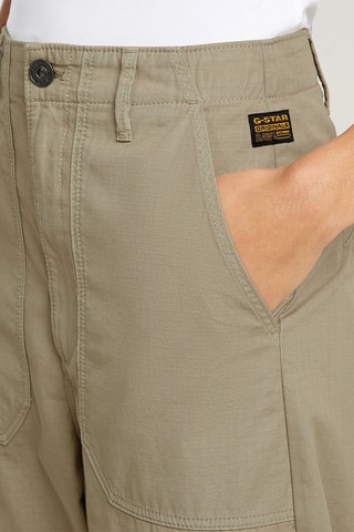 Calças tapered cintura subida Pilot - Caqui