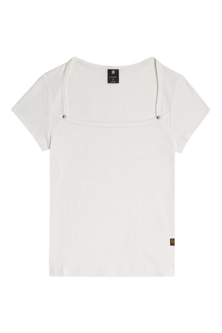 Top em algodão biológico Sweet Heart - Cru