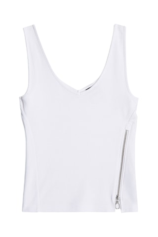 Top em algodão biológico Asymmetrical - Branco