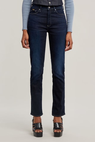 Calças de ganga skinny cintura subida Shape - Azul-escuro