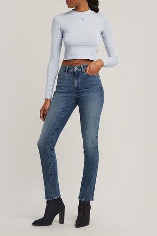 Calças de ganga skinny cintura subida Shape - Azul-marinho