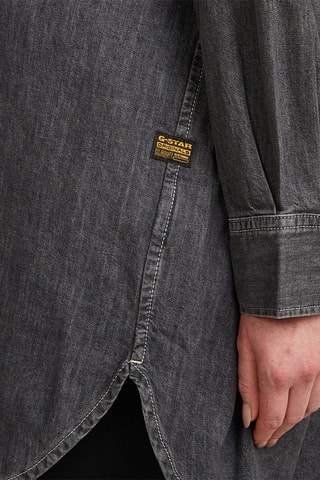 Túnica oversize de ganga - Preto