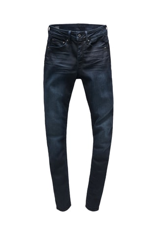 Calças de ganga skinny de cintura subida 3301 Azul-escuro