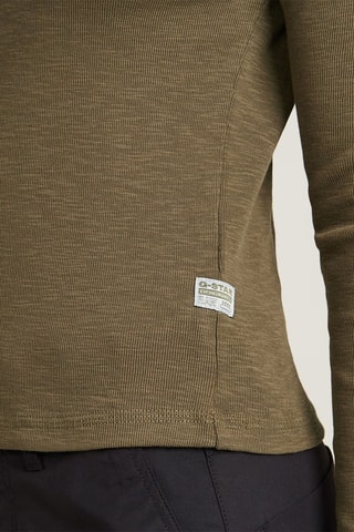 Polo slim em algodão biológico - Verde-azeitona