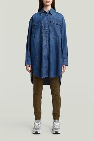 Túnica oversize de ganga EV - Azul