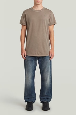 T-shirt relaxed em algodão biológico Lash - Castanho