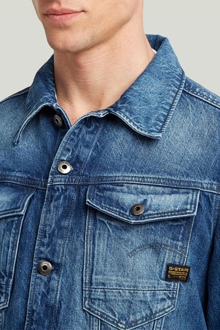 Casaco slim de ganga Essential TD Arc 3D - Azul-escuro