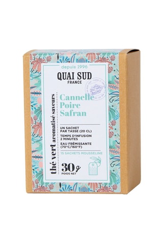 Té verde aromatizado con sabores de canela, pera y azafrán - 15 bolsas